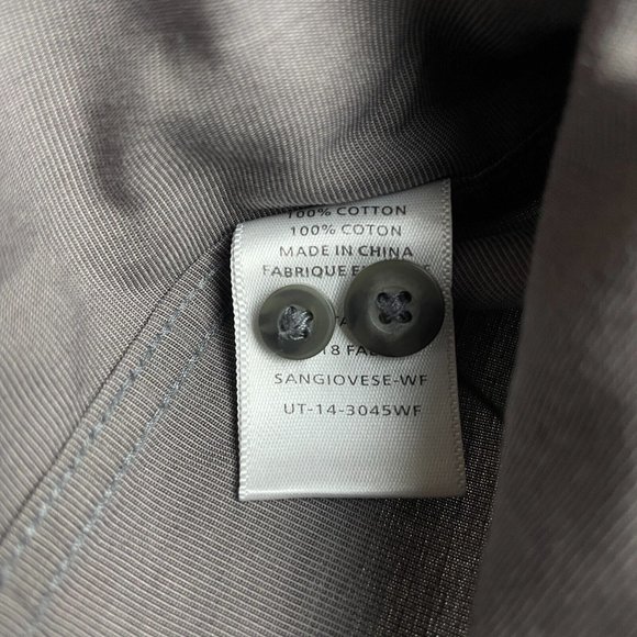 UNTUCKit Sangiovese Shirt Mens Size X-Large Gray Relaxed Fit Wrinkle Free Button - Picture 6 of 11